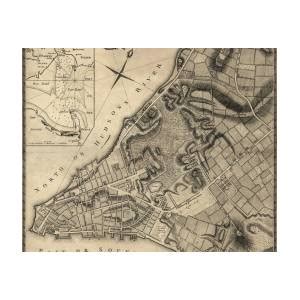 Antique Map Of New York City By Currier And Ives Circa 1877 Poster By