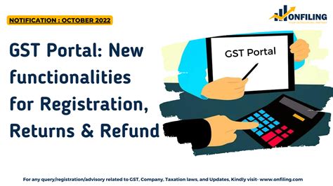 Gst Portal New Functionalities For Registration Returns Refund For