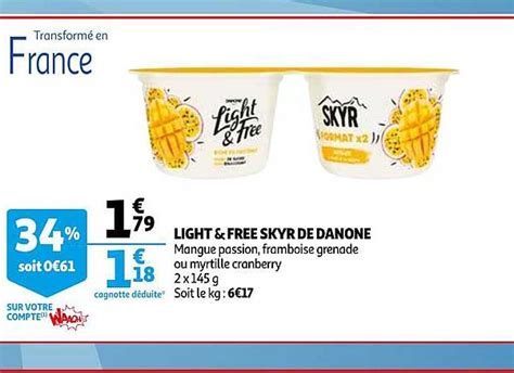 Promo Light Free Skyr De Danone Chez Auchan Icatalogue Fr