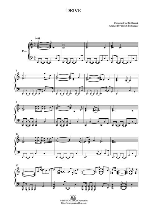 [PIANO SOLO SHEET MUSIC] Drive : Musicalibra