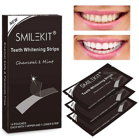 Esmalte Dentes Brancos Whitening Tiras Kit Dental Sombra Branqueamento