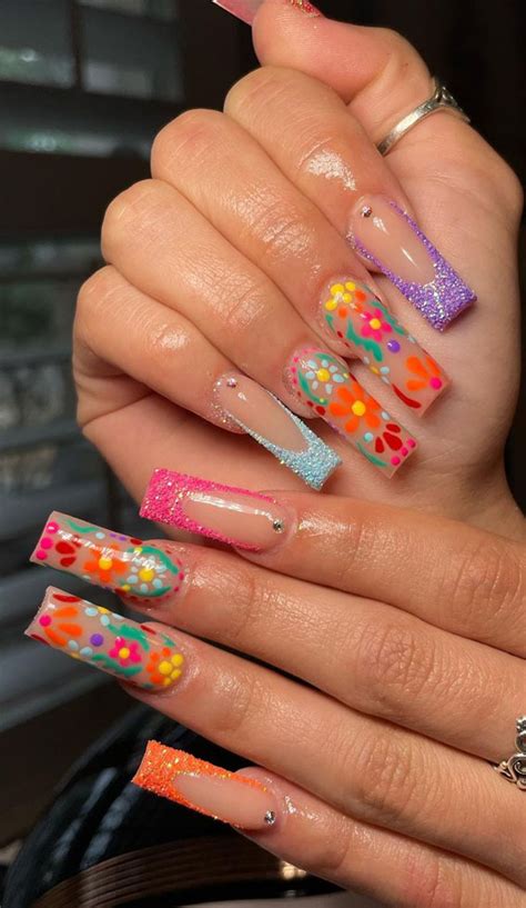 20 Celebrate Summer With Fiesta Inspired Nail Art Designs Acrylic