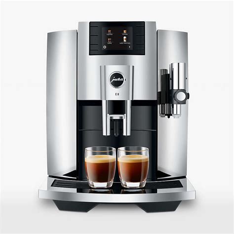 JURA E8 Chrome Espresso Machine + Reviews | Crate & Barrel