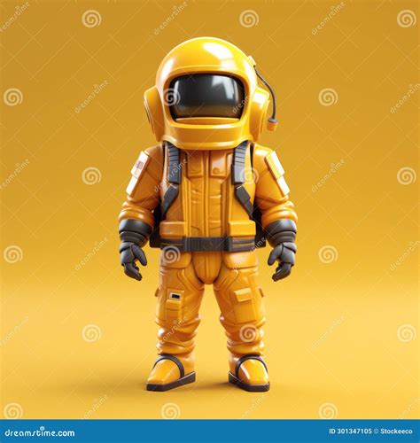 Hyperrealistic Astronaut in Yellow Suit: a Playful and Futuristic ...