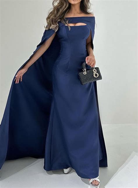 A Line Sleeveless Floor Length Satin Evening Dresses Missacc