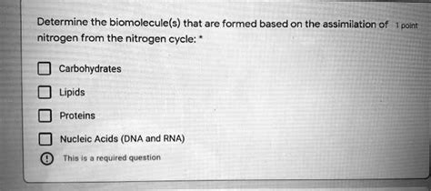 Solved Determine The Biomolecule S That Are Formed Based On The