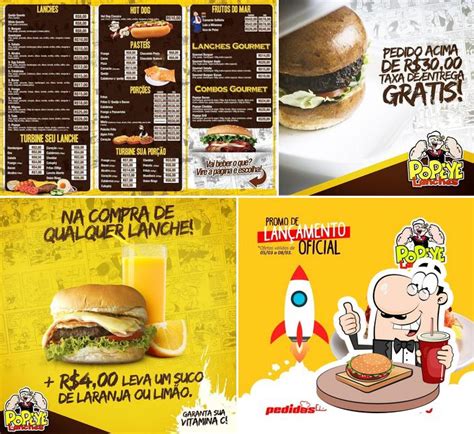 Popeye Lanches e Pizzaria Navegantes Menu do restaurante preços e