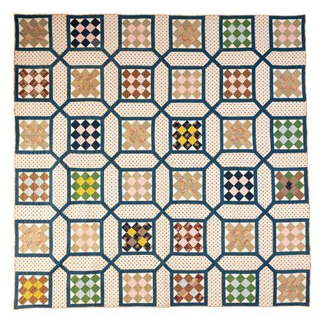 Nine Patch Variation Quilt At Stdibs