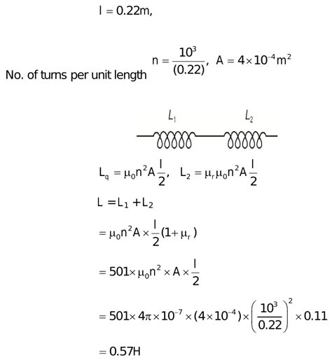 A Solenoid Having A Core Of Cross Section Cm Square Half Air And Half