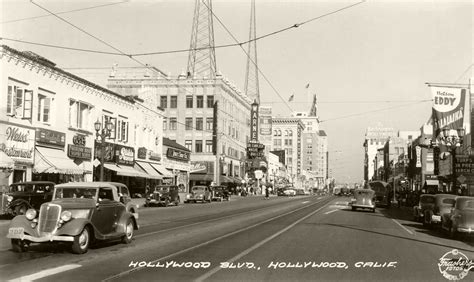 Bizarre Los Angeles - Hollywood Boulevard, circa 1940. Thanks, Kriss ...