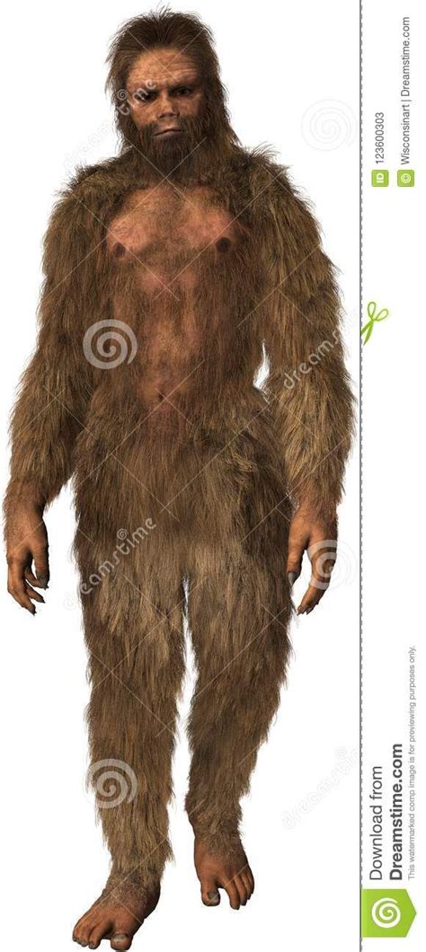 Bigfoot Sasquatch Homem Das Cavernas Isolado Homem De Caverna