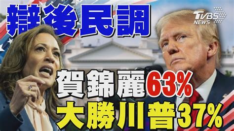 辯後民調賀錦麗63大勝川普37 Cnn川普表現「災難級」｜tvbs新聞 Tvbsnews02 Youtube