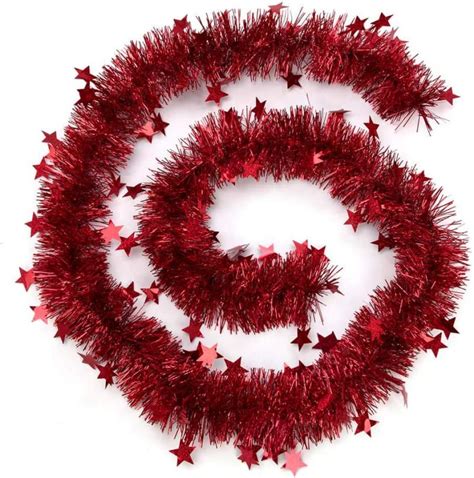 New Arrival 20ft Classic Christmas Tinsel Garland Hanging Tinsel Ornaments