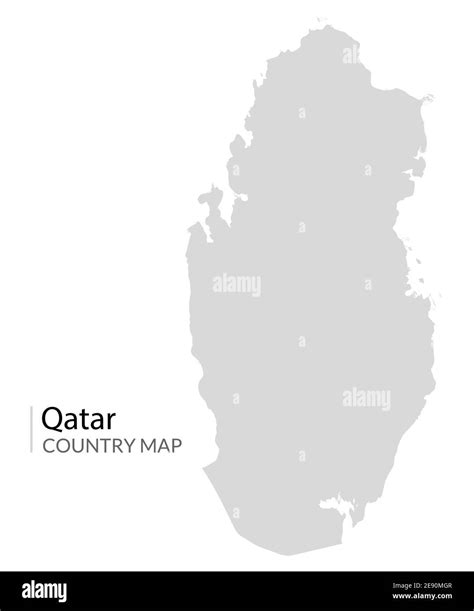 Icono de mapa vectorial de Qatar Mapa mundial del país de Qatar Imagen