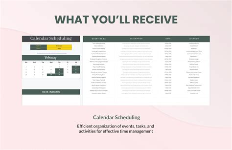 Calendar Scheduling Template in Excel, Google Sheets - Download ...