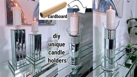 Diy Candle Holders Cardboard Tube Candle Holder Youtube