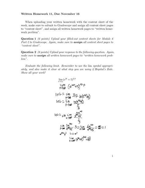 Wh11 F21 Weekly Problem Written Homework 11 Due November 16 When