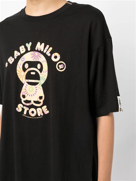 BABY MILO STORE BY A BATHING APE Logo Print Cotton T Shirt Farfetch