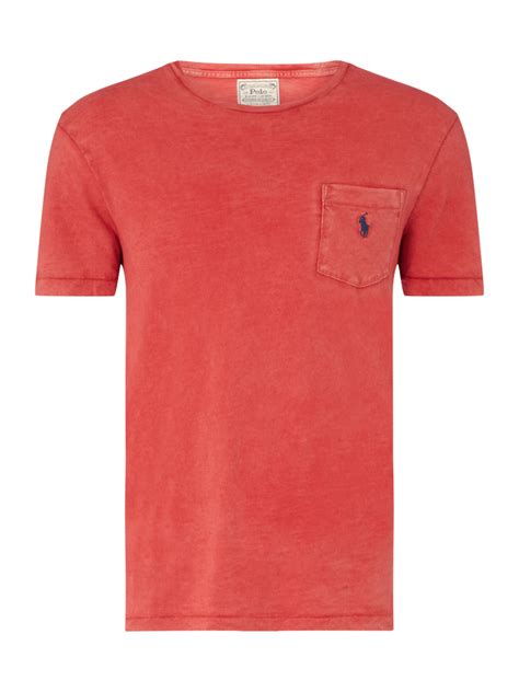 Polo Ralph Lauren T Shirt Van Katoen In Terracotta Online Kopen Pandc