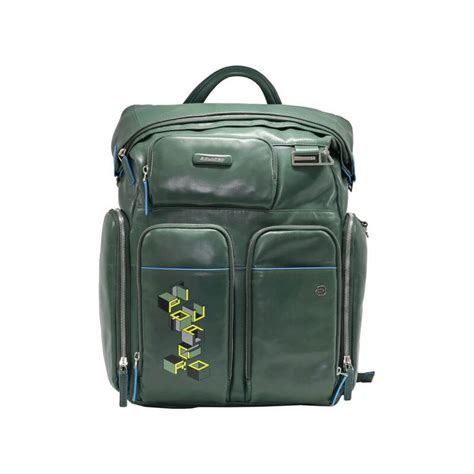 Piquadro B2 REVAMP Zaino In Pelle Porta PC 15 6 Verde Ca5573b2v Veg