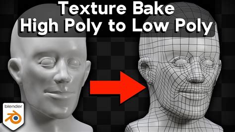 Texture Bake High Poly Details To A Low Poly Mesh Blender Tutorial