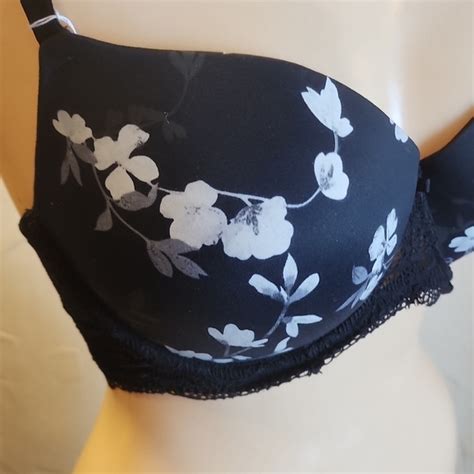 Auden Intimates Sleepwear Auden Black Lace Dd Floral Bra Poshmark