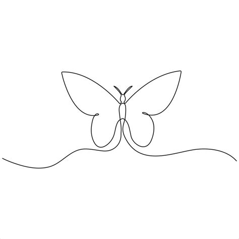 Continuous butterfly single line drawing style illustration 47403597 Vector Art at Vecteezy