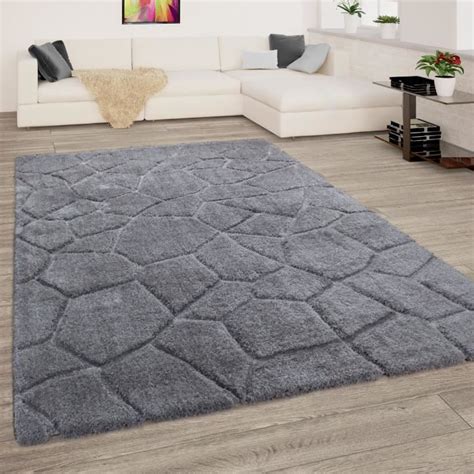 Paco Home Tapis Shaggy De Salon Poil Long Effet D Poil Long Motif