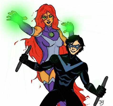 Nightwing And Starfire By Jasontodd1fan On Deviantart