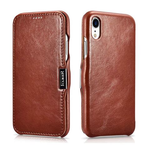 Icarer Iphone Xr Vintage Series Side Open Genuine Leather Case Leather Case Iphone Xs Max