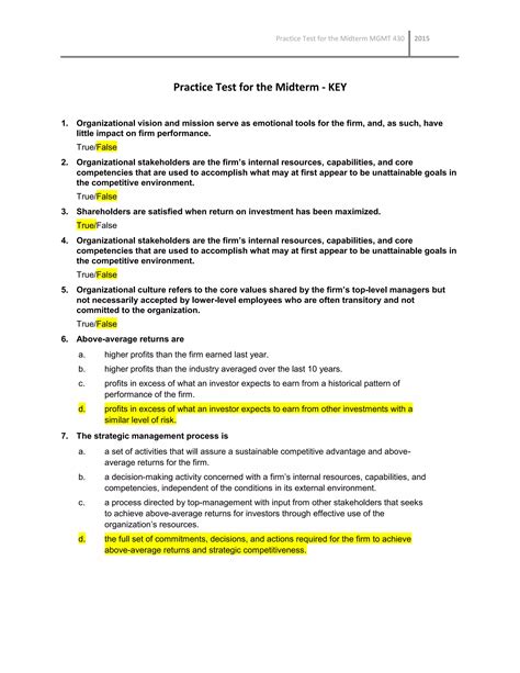 Training Test For The Midterm Mgmt 430 PDF