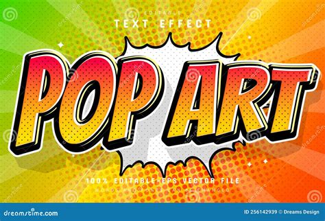 Pop Art Texte Effet Style Comique Illustration De Vecteur