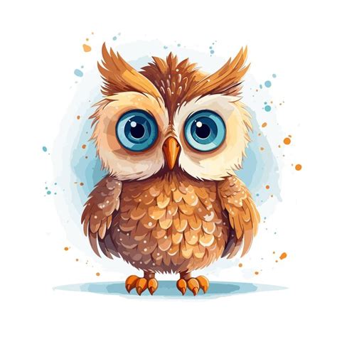 Premium Vector Hand Drawn Owl Cartoon Illustration Autumn Style