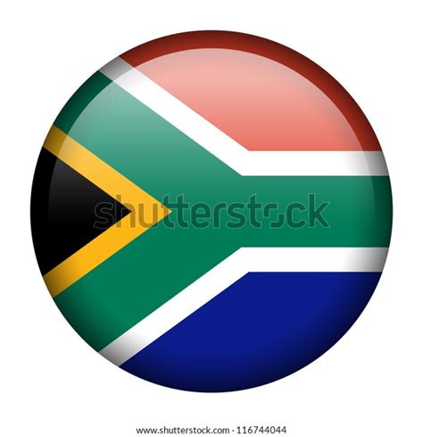 Vector Flag Button Series South Africa Stock Vector Royalty Free