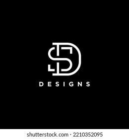 Letter Luxury Monogram Logo Design Stock Vector Royalty Free