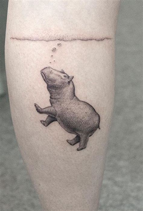 Sven Rayen Hippo Tattoo Hippo Tattoo Ankle Tattoo Designs Animal