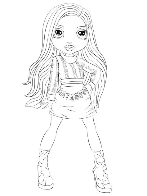 Dibujo Para Colorear Rainbow High Gratis Dibujos Para Colorear