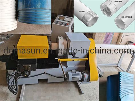 Offline Pvc Pe Pp Pipe Threading Machine Plastic Extrusion Line Tube