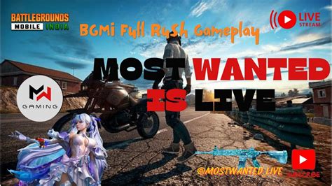 Bgmi Rush Gameplay Stream Road To 1k Subs🤑 Most Wanted Is Live Bgmi