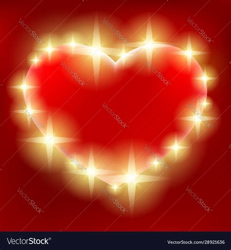 Beautiful Shining Heart Royalty Free Vector Image