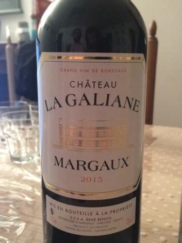 2015 René Renon Château La Galiane Margaux Vivino US