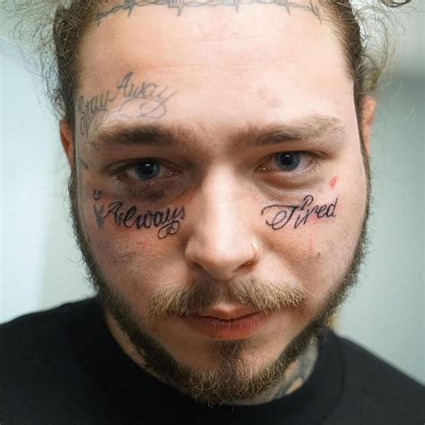 Post Malone Gets New Face Tattoo Dedicated To His Daughter Ffh Live Hot Sex Picture