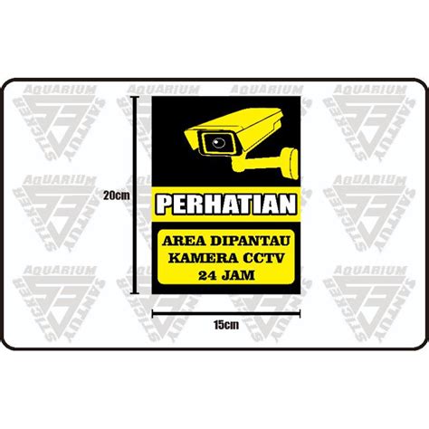 Jual Stiker Cctv Sticker Perhatian Cctv Shopee Indonesia