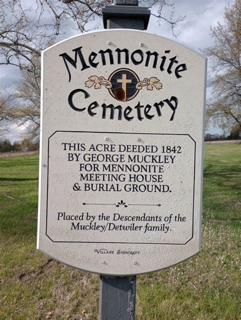 Mennonite Cemetery Historical Marker