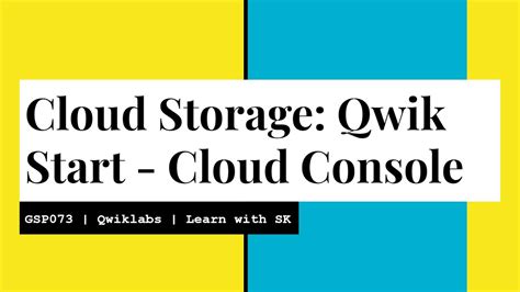 Cloud Storage Qwik Start Cloud Console Qwiklabs Gsp Youtube