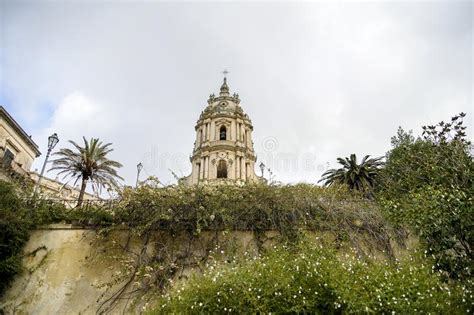 Landscape With San Giorgio Cathedral In Modica Stock Image Image Of