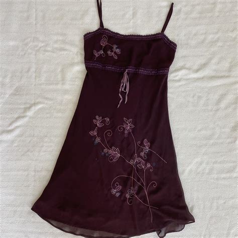 Etam Purple Lingerie Slip Dress From France In Depop