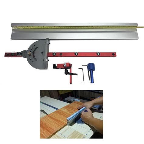 miter gauge miter stop mm alluminium fence  metric scale woodworking precision