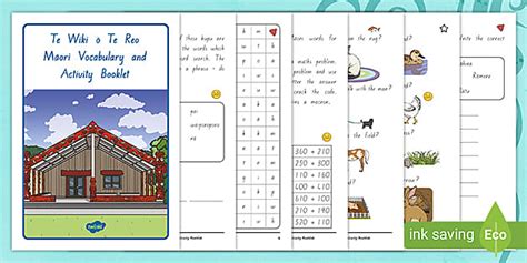 Te Wiki O Te Reo Māori Vocabulary And Activity Booklet