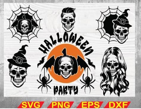 Halloween Svg Bundle Skulls Svg Woman Crella